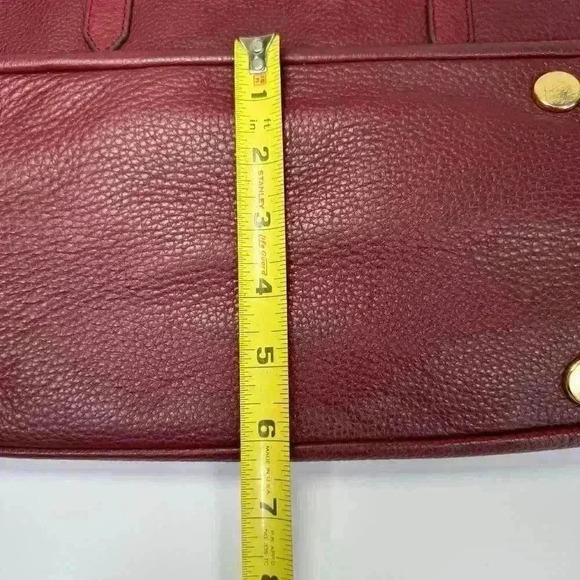 Fossil Sydney Tote Shoulder Bag Purse Handbag Leather Burgundy - Picture 6 of 13